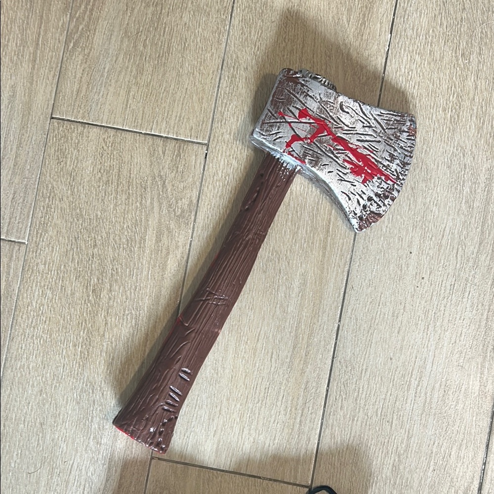 Black Distressed Halloween Zombie Pants with Axe Prop - Picture 6 of 8